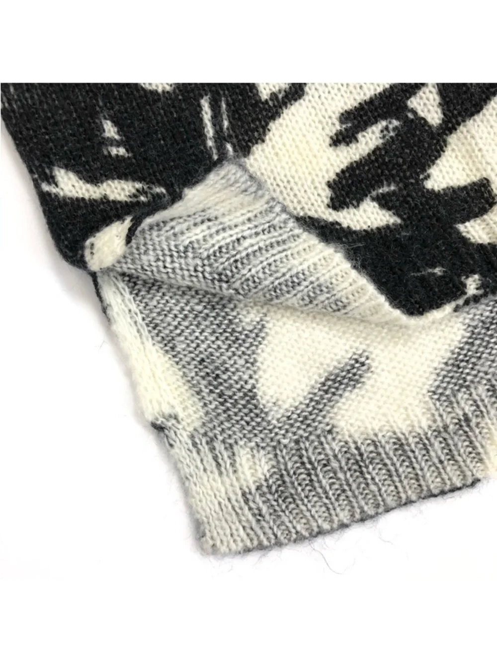Vince Camuto Black and White Marled Knit Sweater - Picture 5 of 7